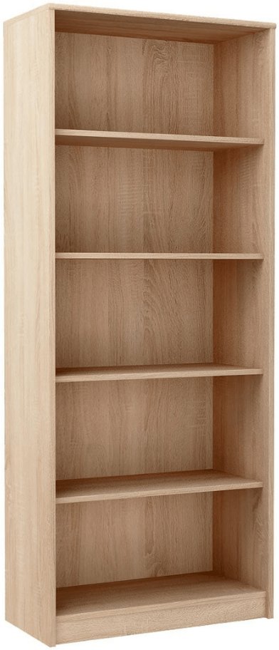 Regał, otwarty, 5 półek, Classic, 74x35x180 cm, dąb sonoma, mat | TYLETEGOTU