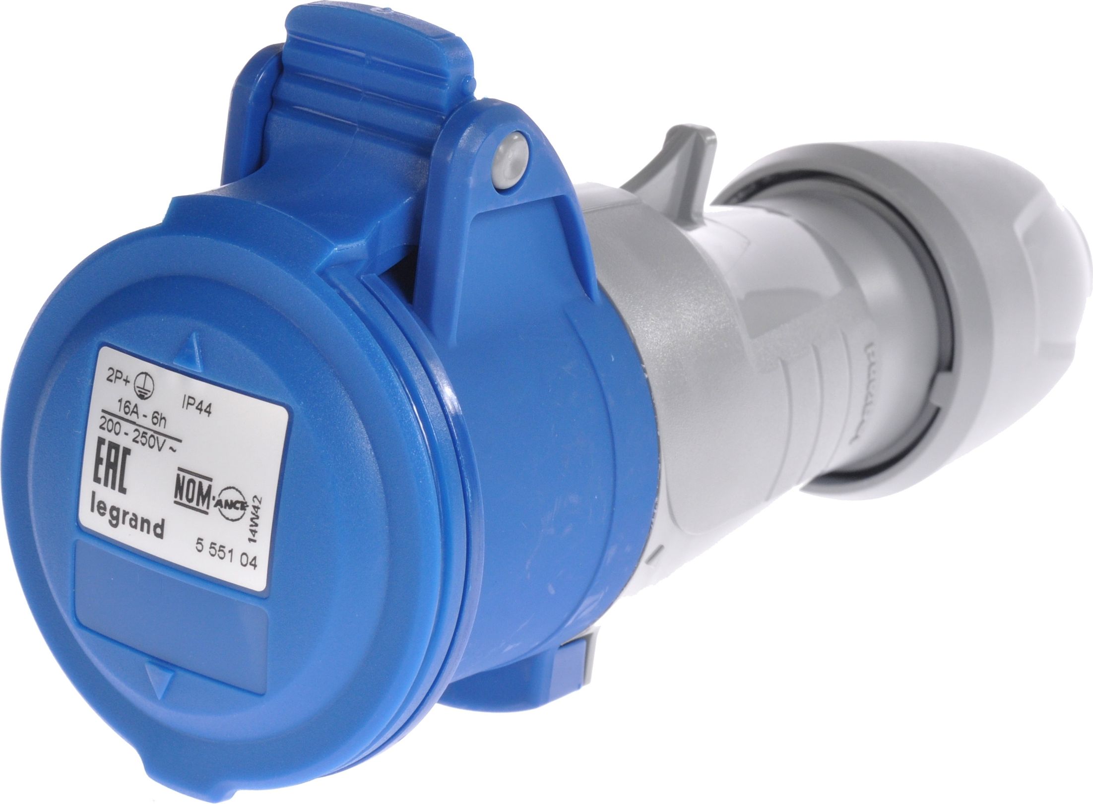 Legrand Gniazdo przenośne TEMPRA PRO niebieskie 16A 230V IP44 (555104)