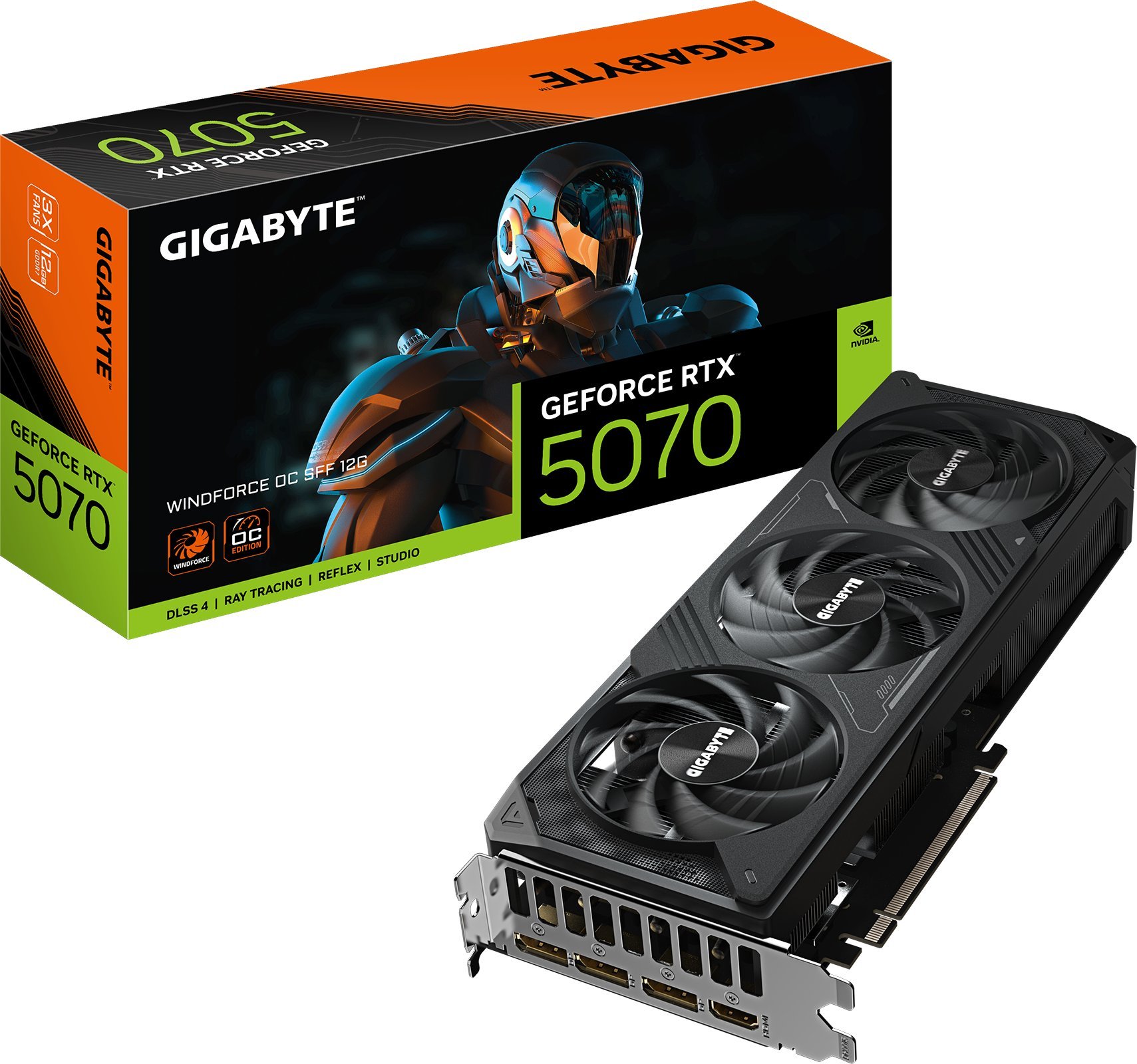 Karta graficzna Gigabyte GeForce RTX 5070 Windforce OC SFF 12GB GDDR7 (GV-N5070WF3OC-12GD)