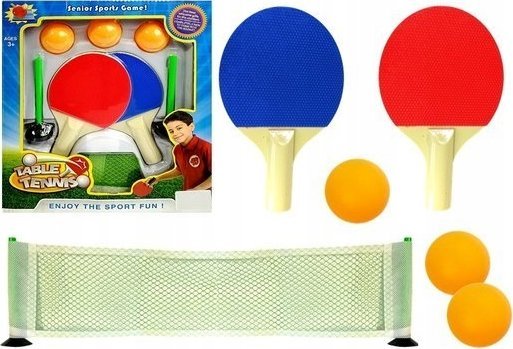 LeanToys Zestaw do Tenisa Stołowego Paletki Siatka Piłeczki LEAN Toys
