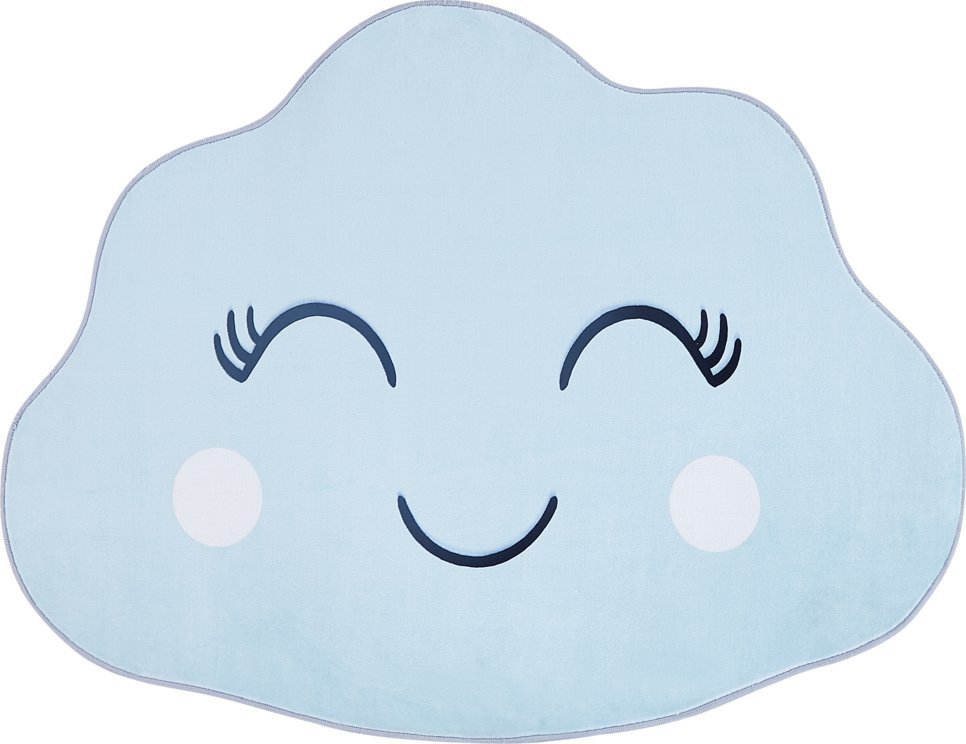Beliani Dywan dziecięcy kształt chmury 90 x 120 cm niebieski CUMULUS