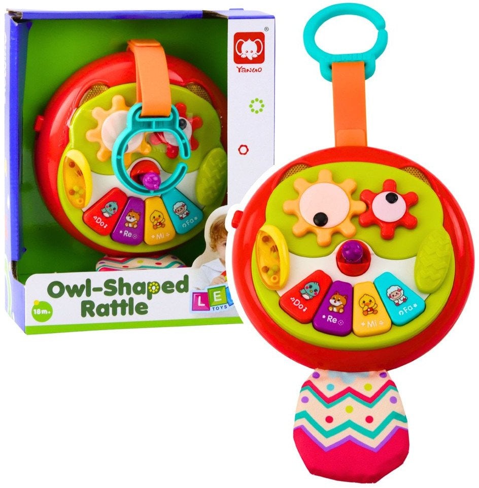 Interaktywna Sowa Zawieszka Ruchome Elementy Pianinko Szeleszczący Ogon