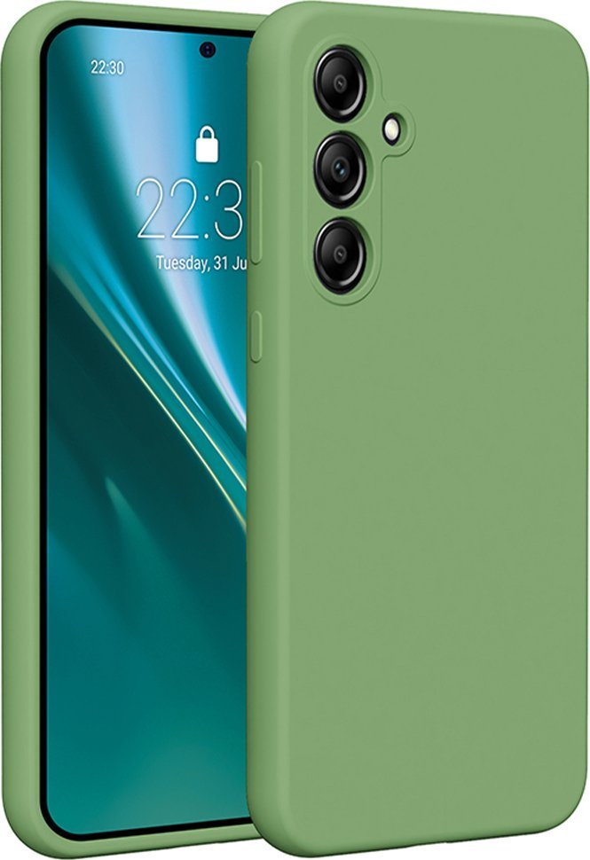 Etteri Nakładka Etteri Silicone Case do Samsung Galaxy A35 5G jasnozielona