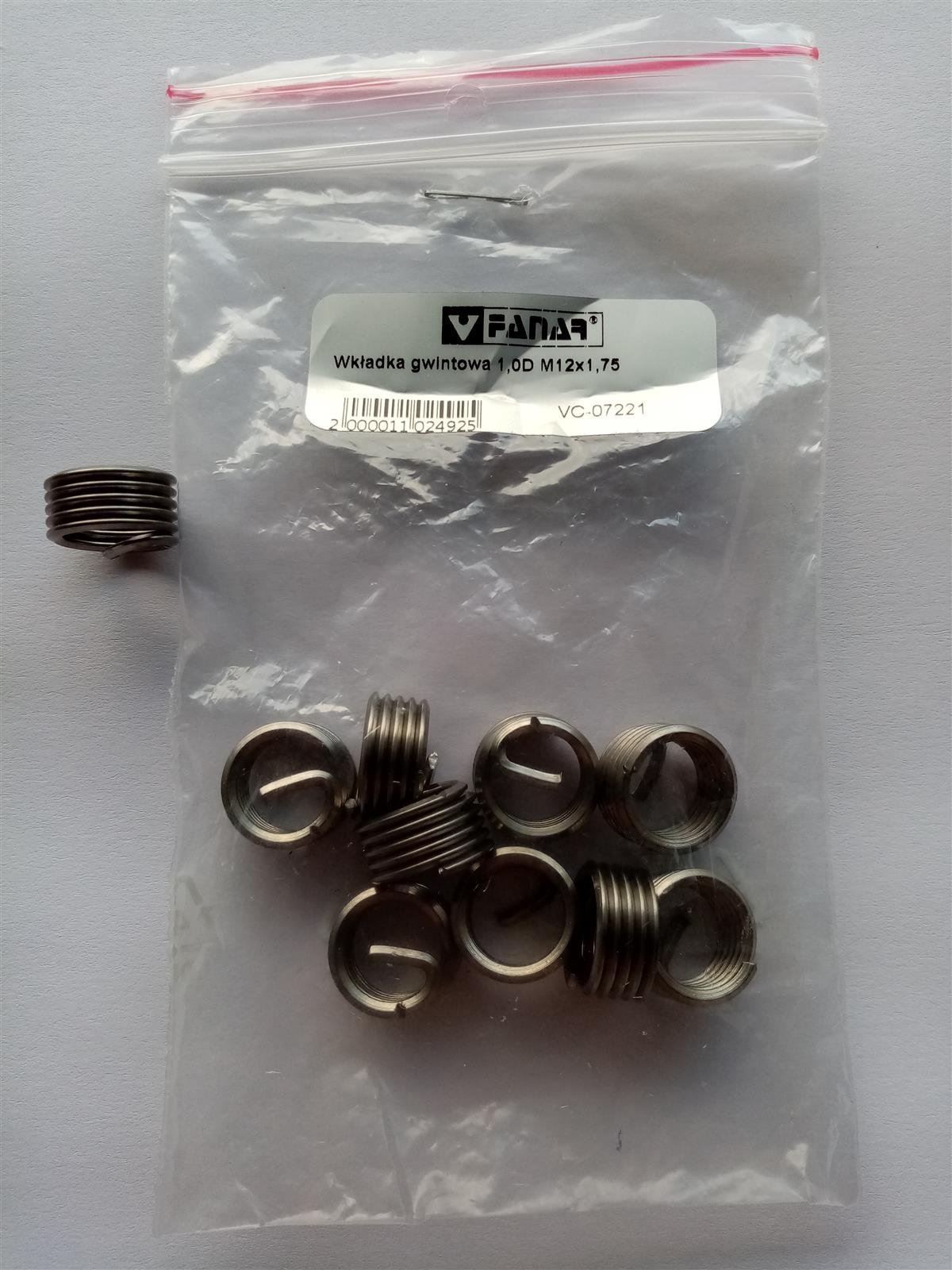 Fanar WKLADKA GWINTOWA 1,0D M12x1,75