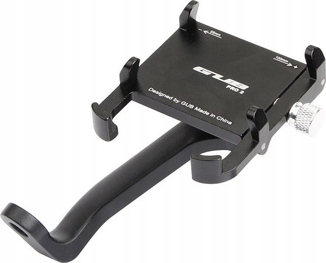 GUB GUB PRO2 UCHWYT NA TELEFON DO ROWERU MOTOCYKLA POD LUSTERKIO CZARNY ALU