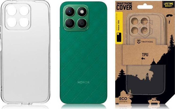 Tactical TPU Cover for Honor X8b Transparent standard