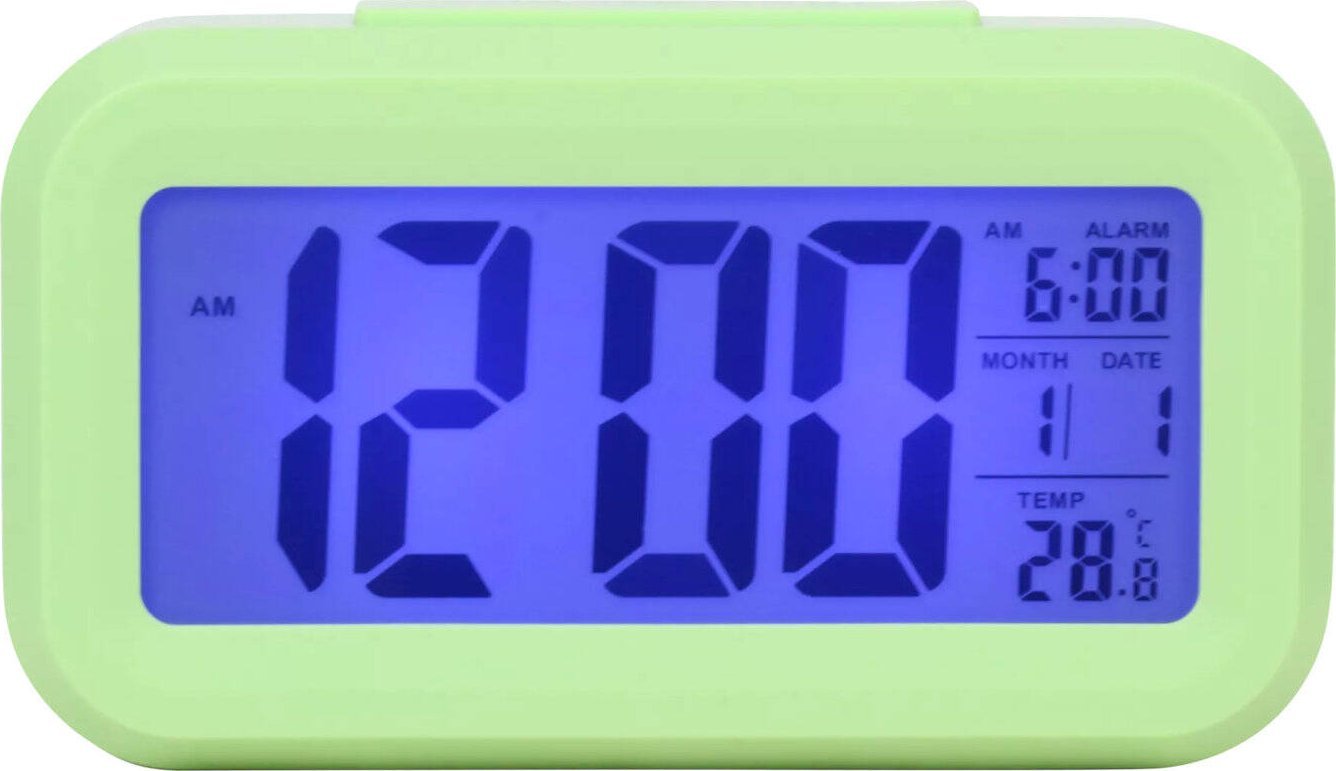 Perfect Budzik Perfect 13701 zielony termometr automatyczne podświetlenie .