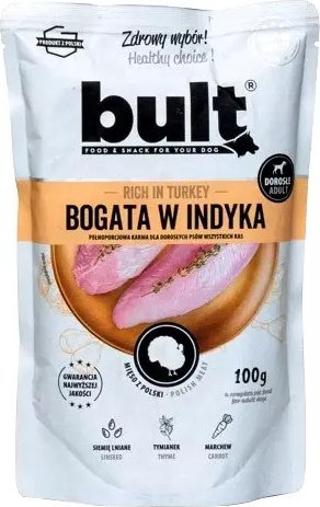 BULT Bult Karma Mokra dla Psa Mielonka z Indykiem 100g