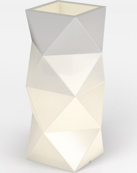 MONUMO Biała donica ogrodowa Asti z oświetleniem