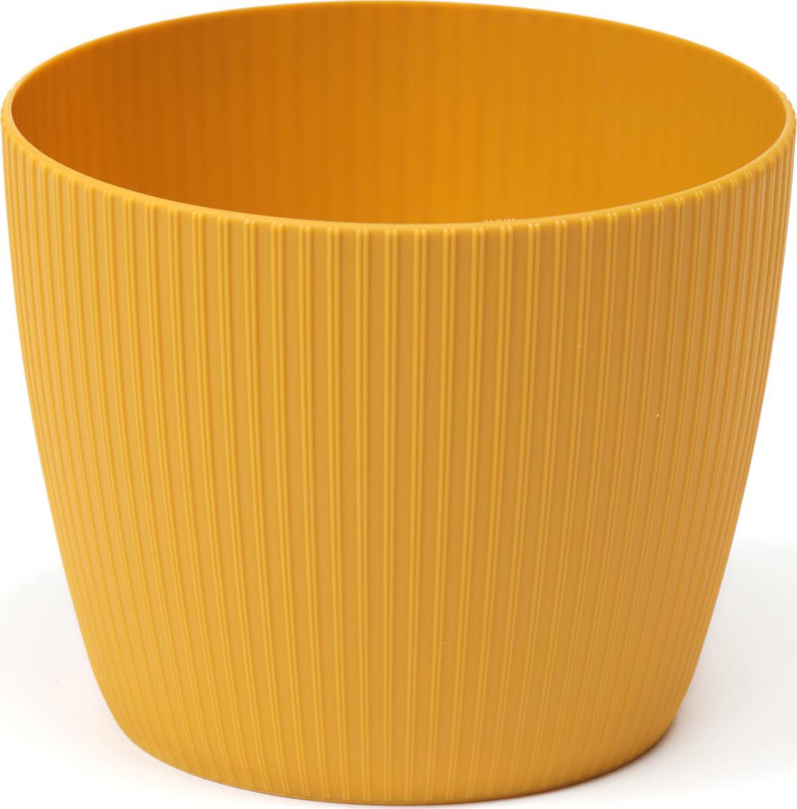 Lamela Doniczka plastikowa musztardowa 16 cm Magnolia Jumper