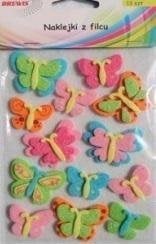 BREWIS Naklejki z filcu motyle 13szt