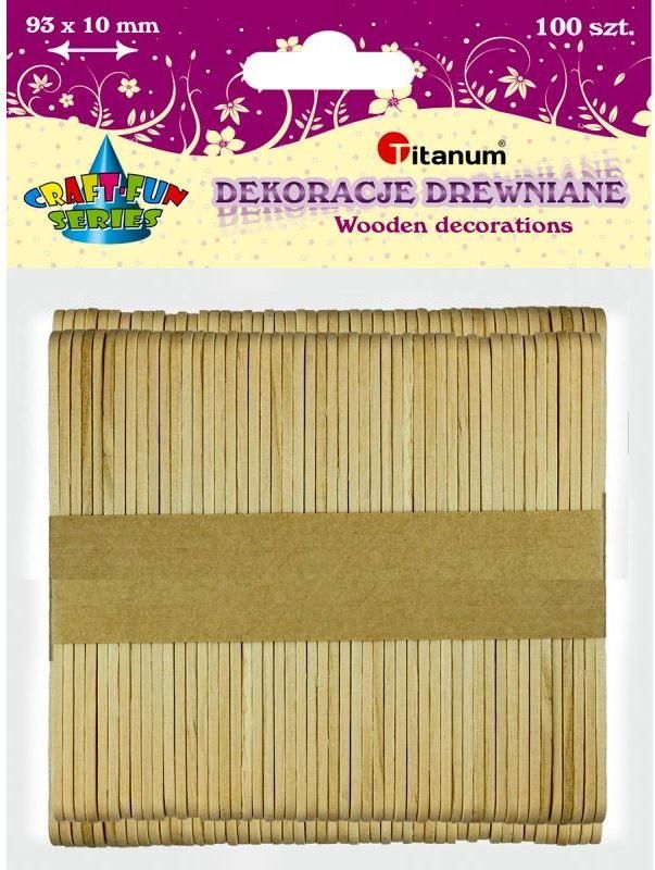 Titanum Patyki drewniane 70szt. 150x18x1.6mm