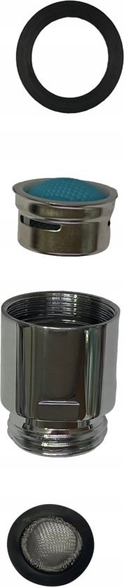 17012 REDUKCJA M22X1 / GZ 1/2" MOSIĘŻNA CHROMOWANA Z PERLATOREM // Ź.AKCES.17012