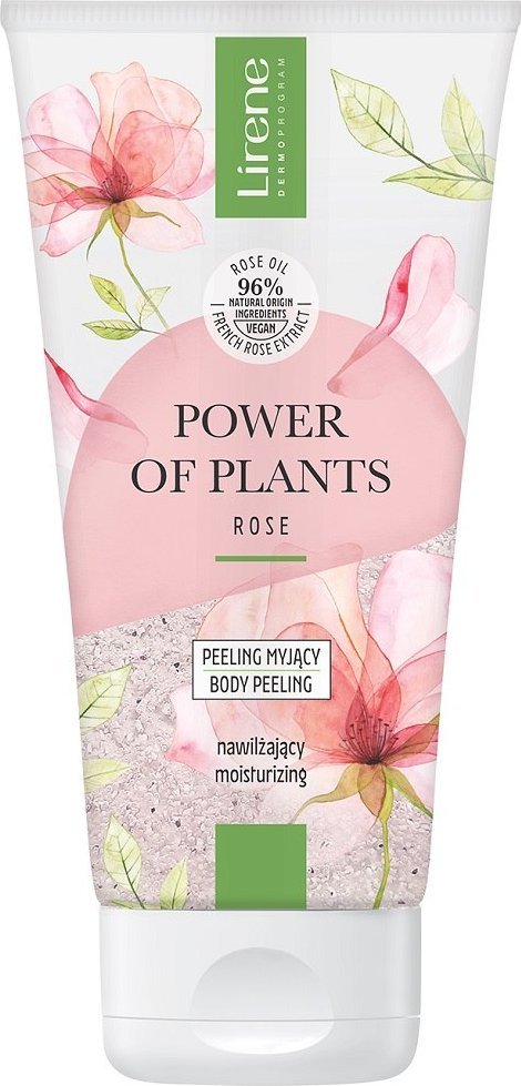 Lirene Power of Plants Nawilżający peeling myjący - róża 175ml