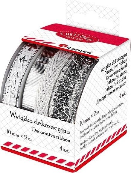 Wstążki tekstylne 10mm/2m 4 wzory