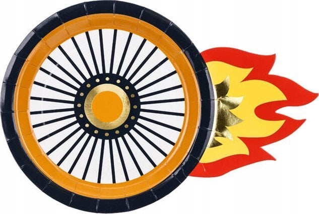 Party Deco Talerzyki Koło 26.5x18cm 6szt