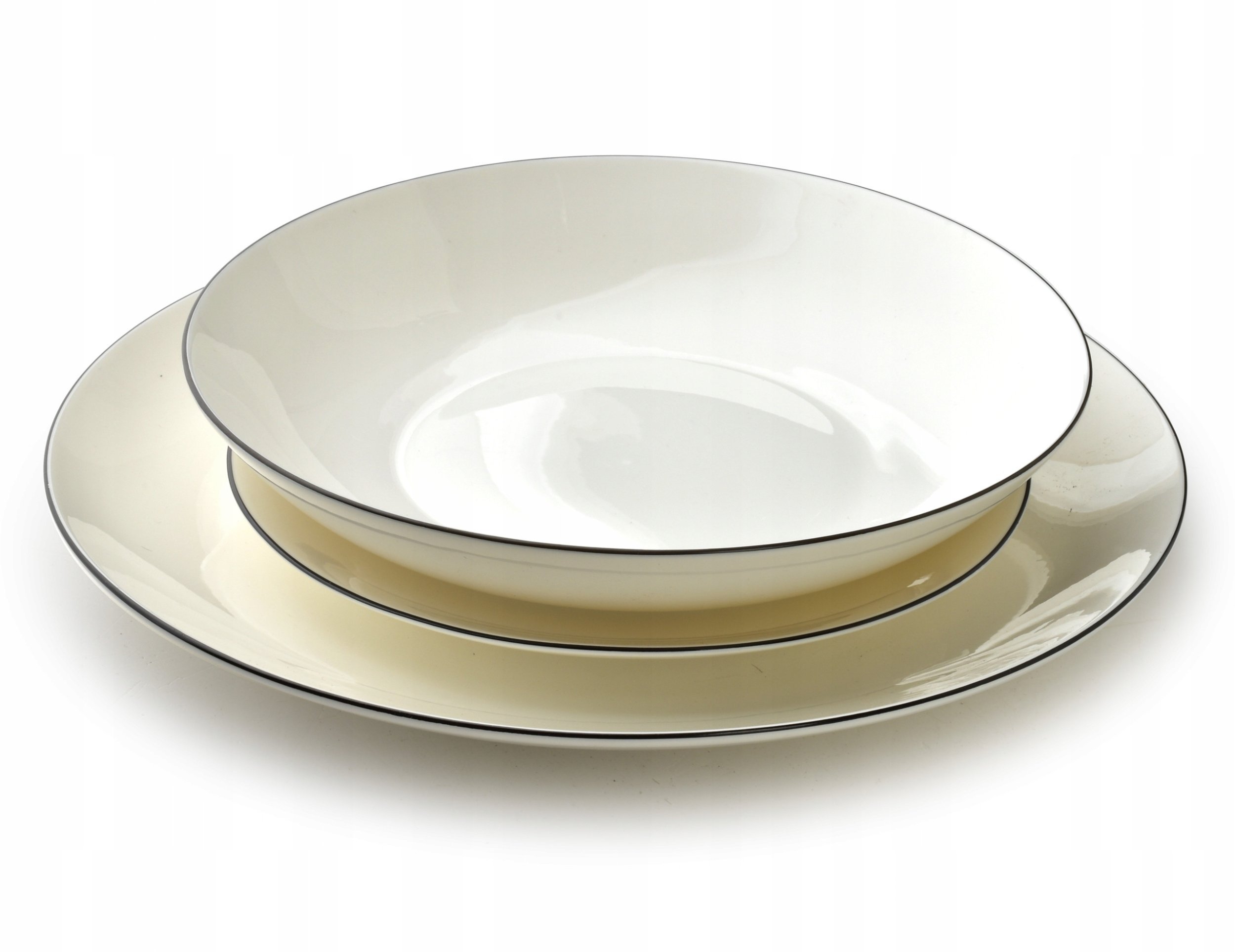 Lumarko LEA SIMPLE Komplet obiadowy 18cz. czarny pasek