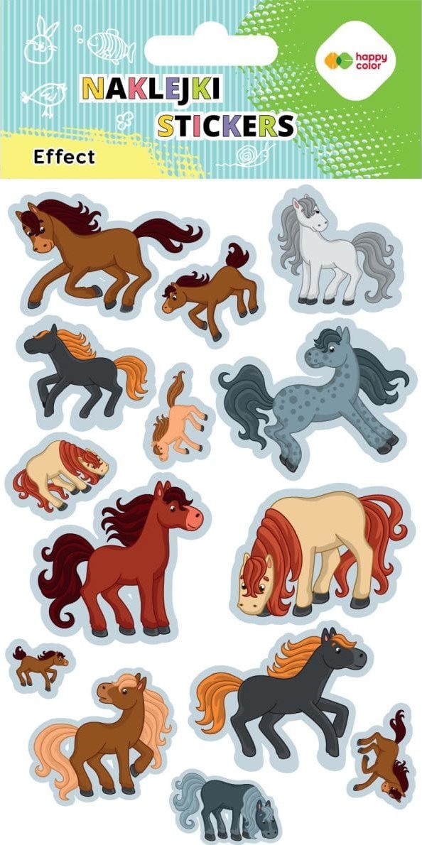 Naklejki EFFECT -Horses, 10x20cm, Happy Color