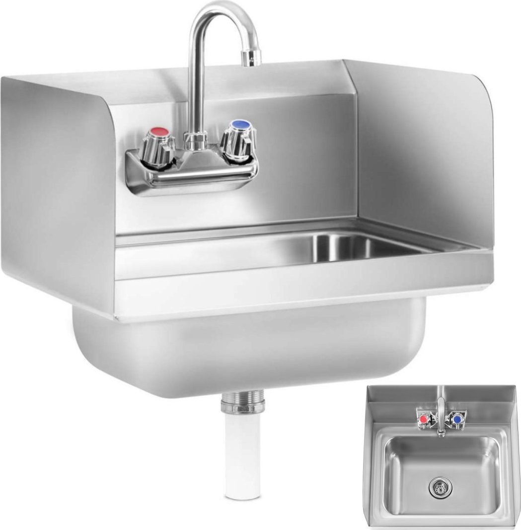 Royal Catering Umywalka kuchenna do rąk ze stali nierdzewnej szer. 43,5cm