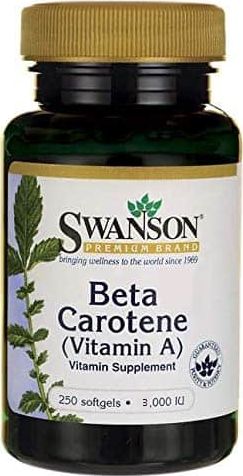 Swanson Swanson - Beta Karoten (Witamina A), 5000 IU, 250 kapsułek miękkich