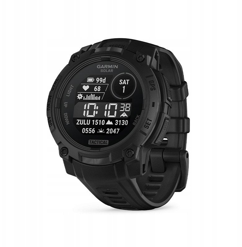 Garmin Instinct® 3 – 45 mm, Solar, Tactical Edition, Black with Black Band