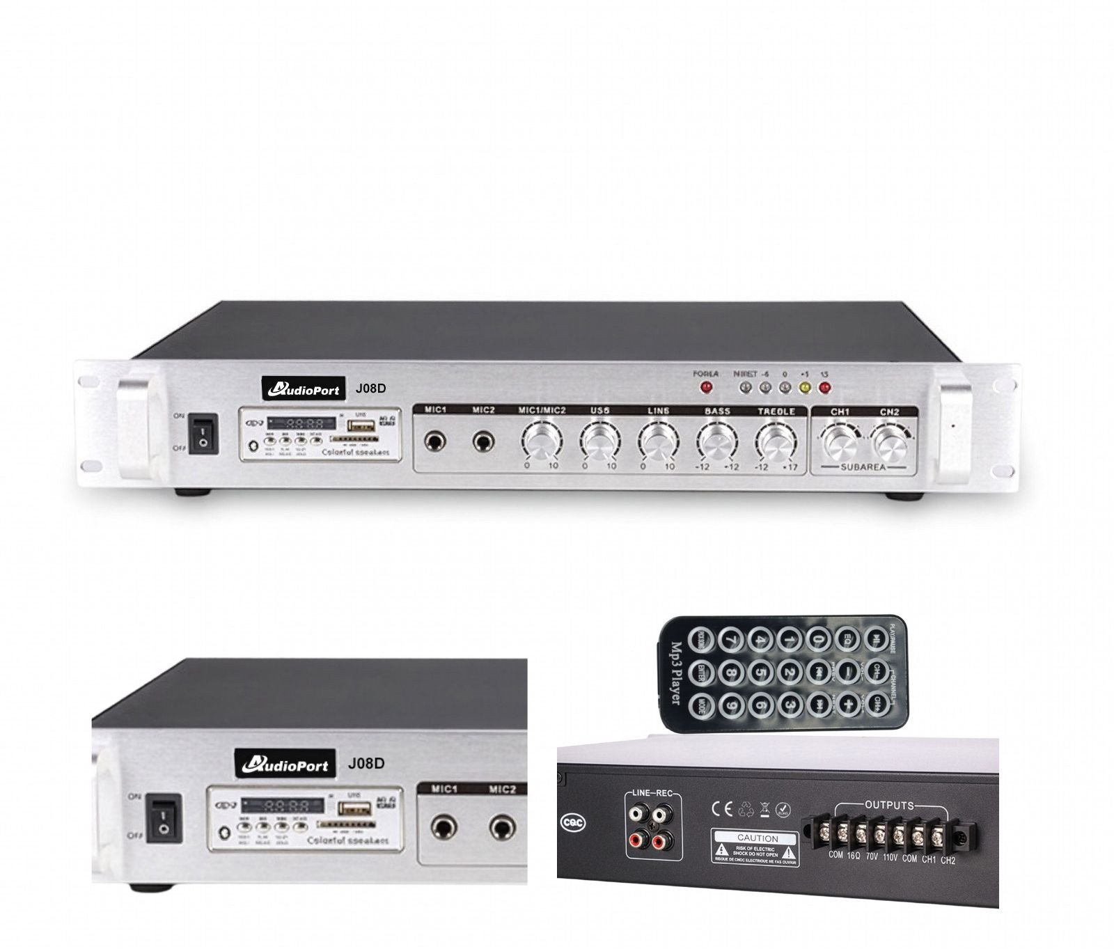 Wzmacniacz audio 80W/100V J08D Audioport one size