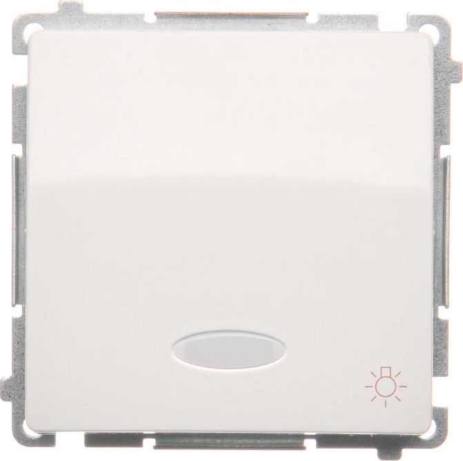 Kontakt-Simon Przycisk światło z podświetleniem LED nie wymienialny 10AX 24V biały (BMS1L24V.01/11)