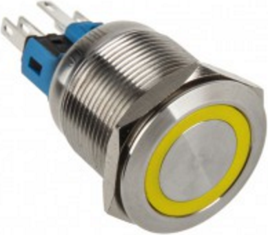 DimasTech Przycisk LED 22mm Żółty (PD096)