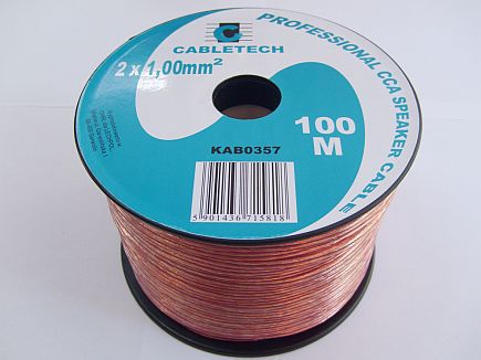 Przewód Cabletech kabel głośnikowy 2x1,00mm