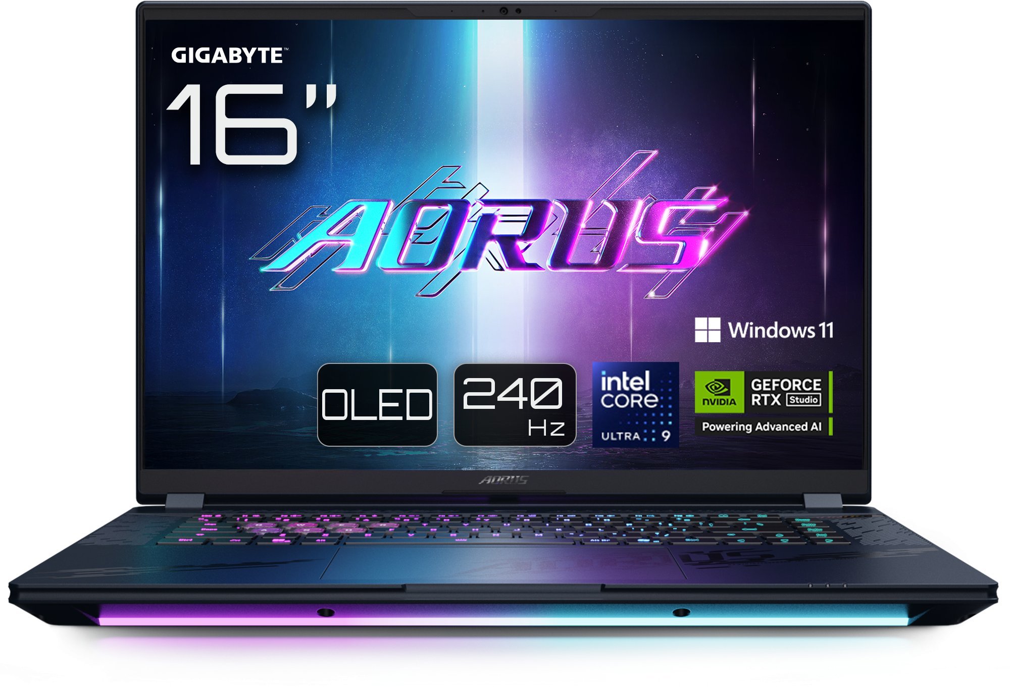 GIGABYTE AORUS Master 16 AM6H BZHC6DEE65SP, 16 Zoll OLED Gaming Notebook, 240Hz, Core Ultra 9 275HX, RTX 5090