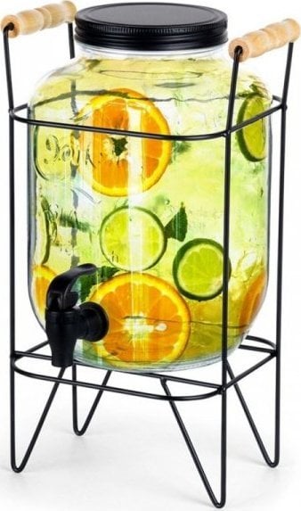 Vilde SŁÓJ SZKLANY 5,5l DO NAPOJÓW Z KRANIKIEM I STOJAKIEM 139601