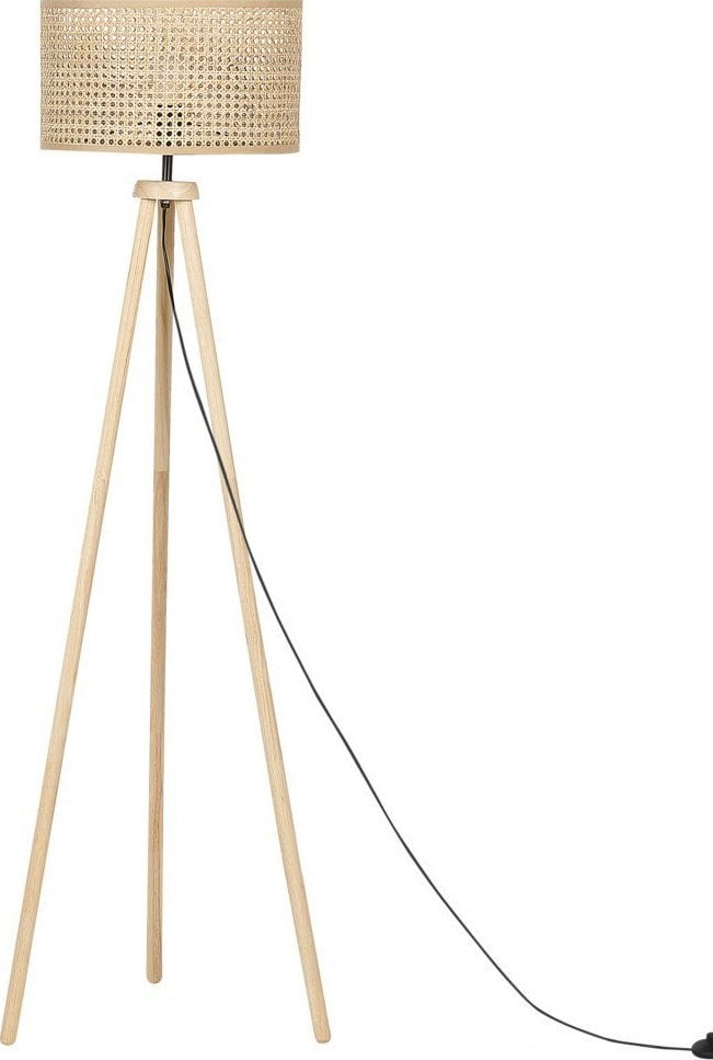 Lampa podłogowa Beliani Lampa podłogowa rattanowa naturalna PENTON!