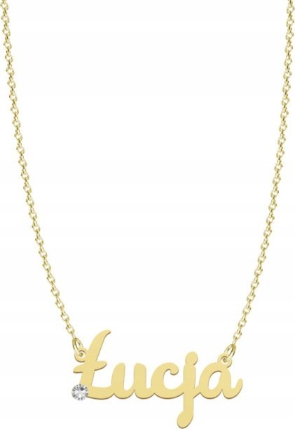 Radziszewska Jewellery Pozłacany Naszyjnik z imieniem ŁUCJA Dedykacja