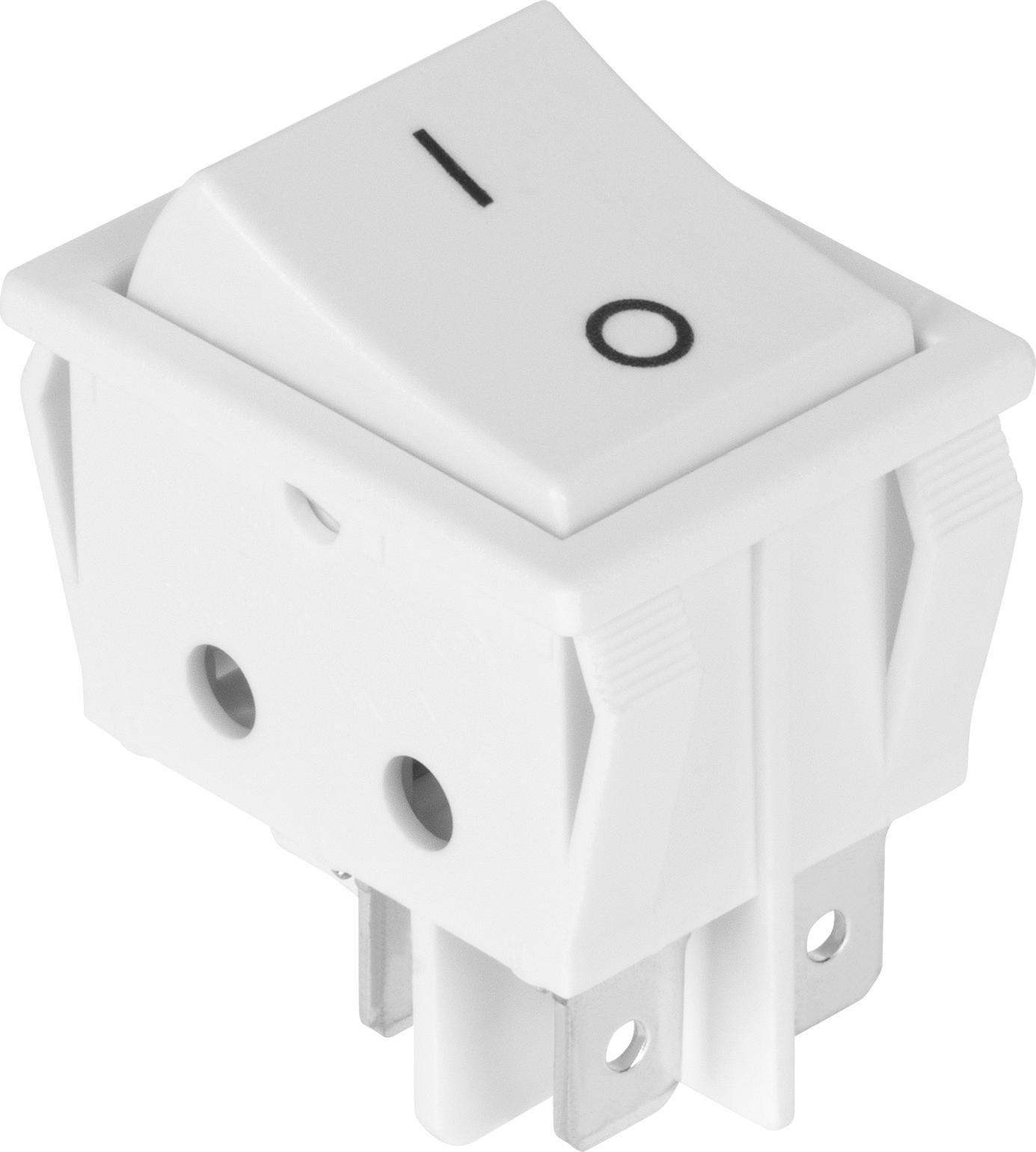 Złącze przełącznik prostokątny biały 16A 4pin RS606B