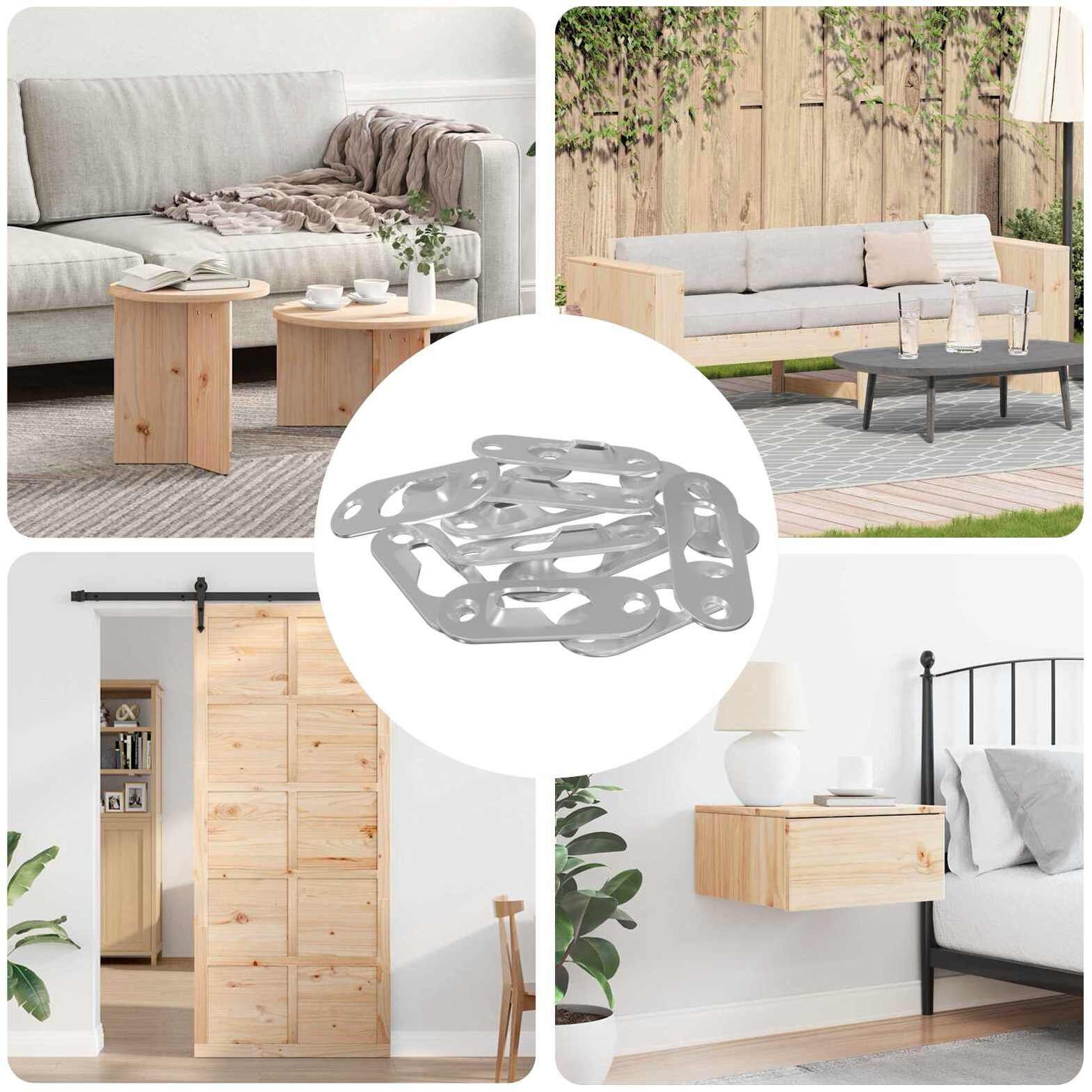 vidaXL Wieszak na otwór 3673 pcs Srebrny 45 x 16 x 3.5 mm Żelazo