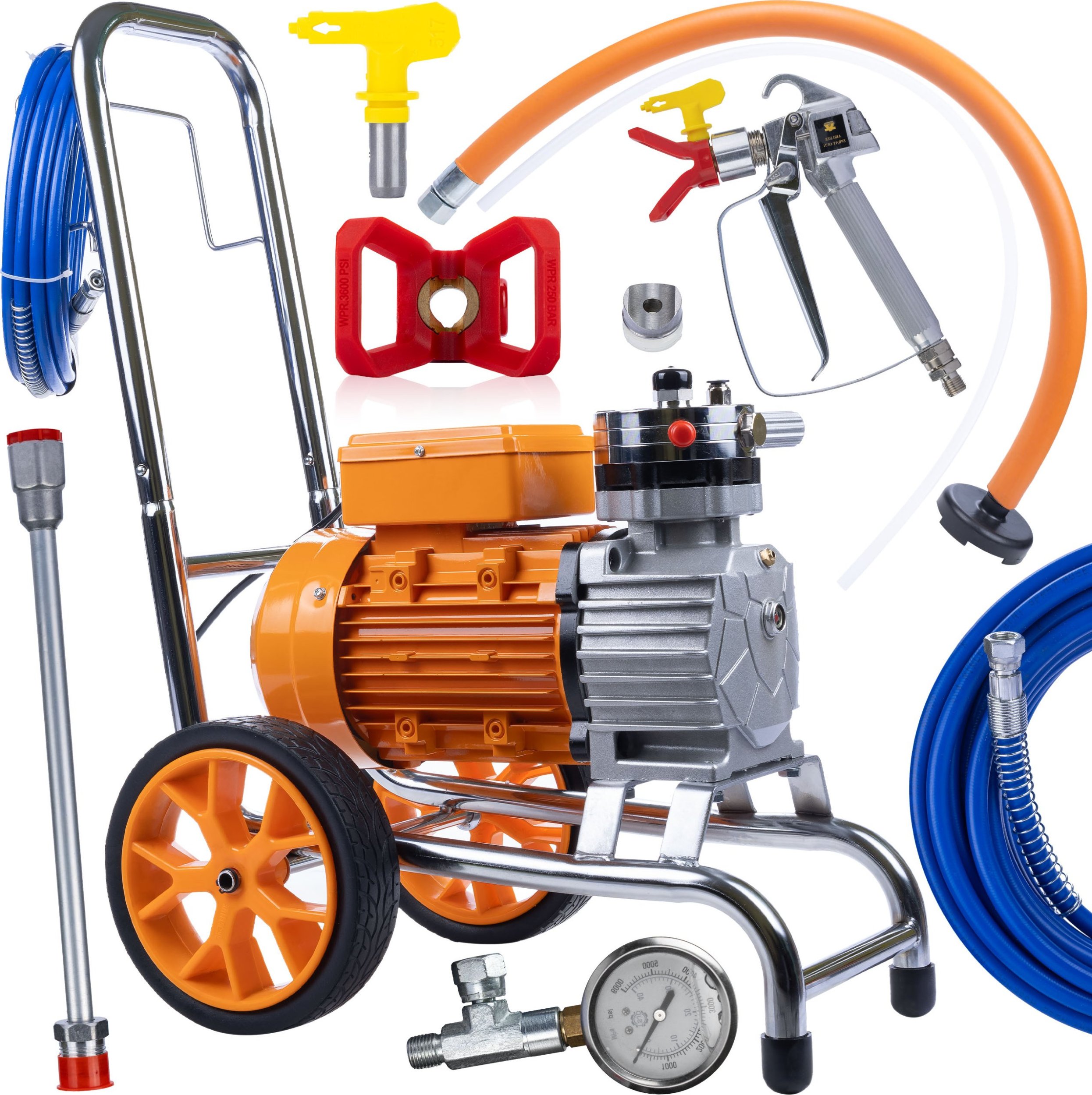 Rosfix PROFESJONALNY AGREGAT MALARSKI 20L/MIN 4000W LCD PISTOLET LANCA DYSZA HQ