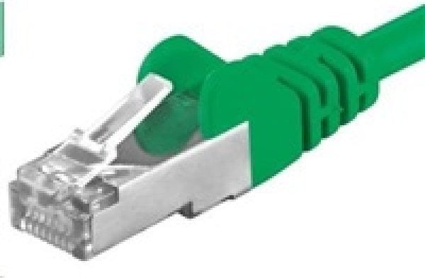 PremiumCord PREMIUMCORD Patch kabel CAT6a S-FTP, RJ45-RJ45, AWG 26/7 1m zelená