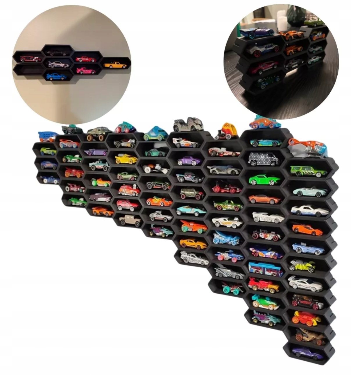 Stojak, półka na auta, resoraki Hot Wheels 1:64 - 7 szt.