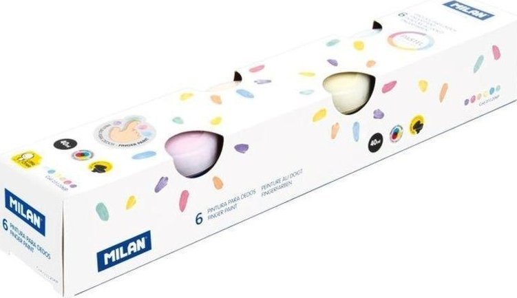 Farby do malowania palcami 40ml 6kol pastelowe