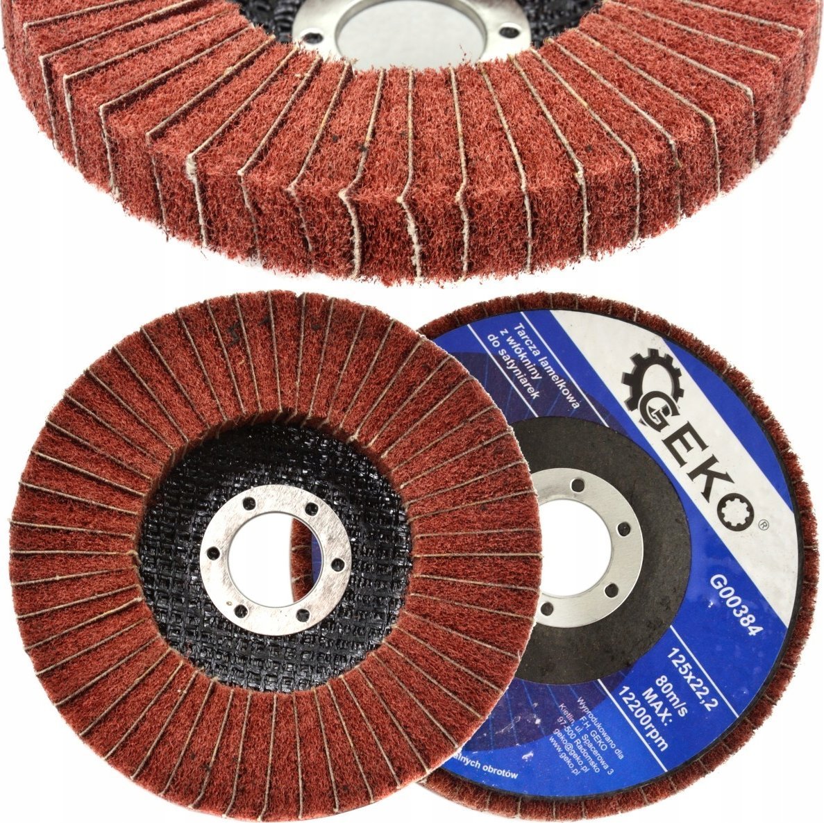 Geko TARCZA LAMELKOWA Z WÓŁKNINY DO SATYNIAREK 125mm. .../G