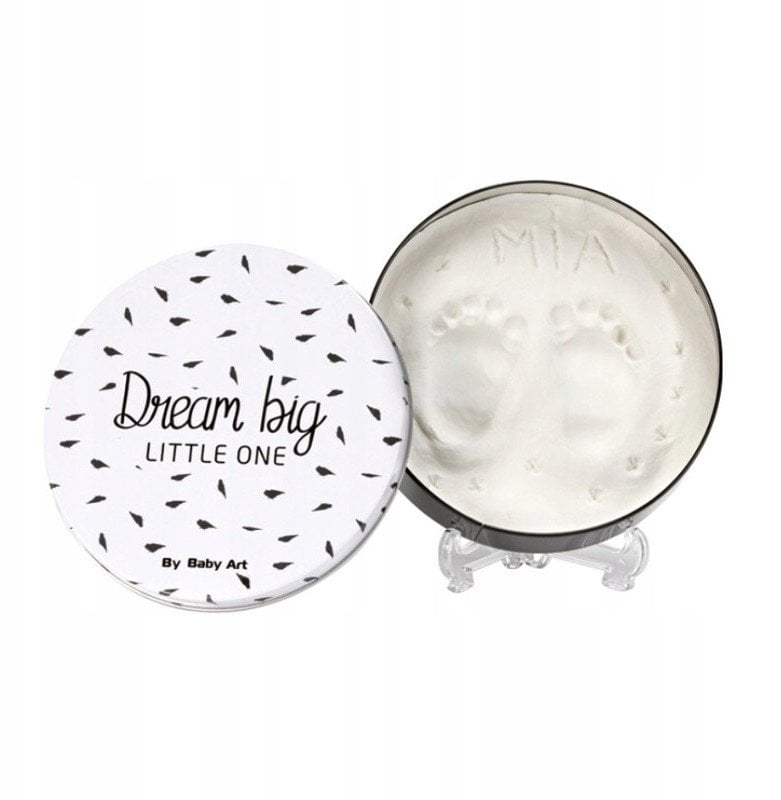 Akcija! Baby Art Magic Box Round Black&White komplekts mazuļa pēdiņu vai rociņu nospieduma izveidošanai 3601091080
