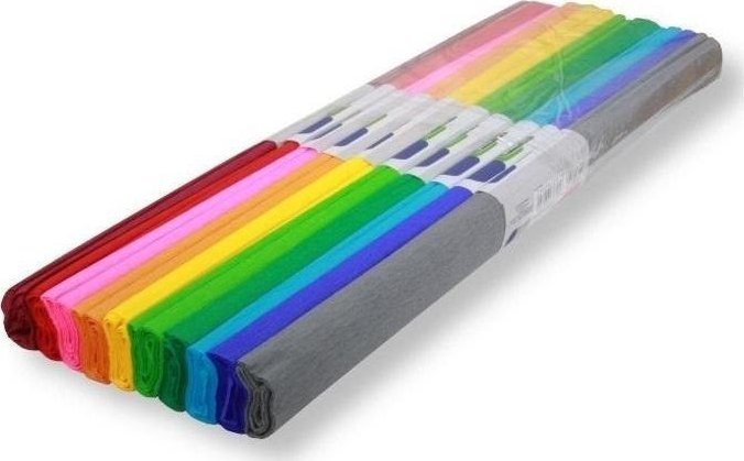 Bibuła marszczona mix kolorów 50x200cm (10szt)