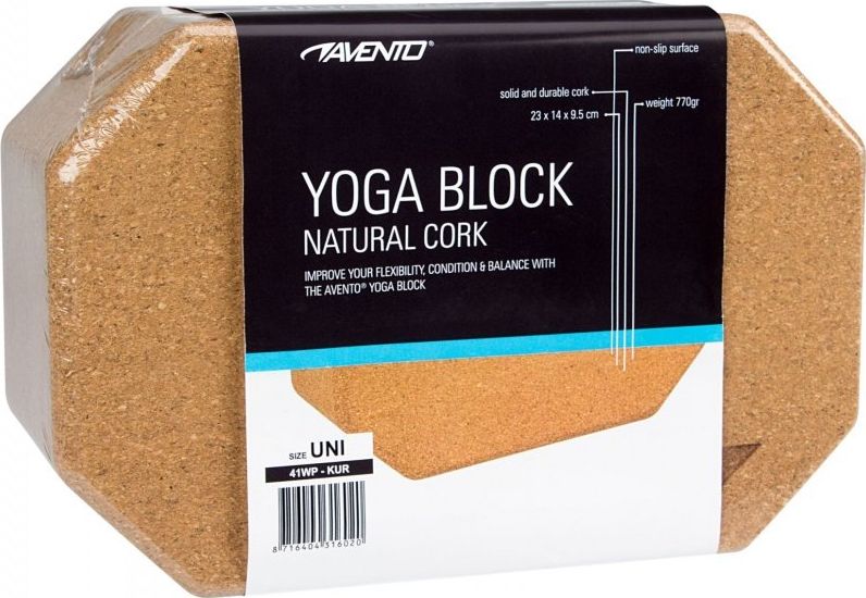 Avento Kostka do jogi brązowa