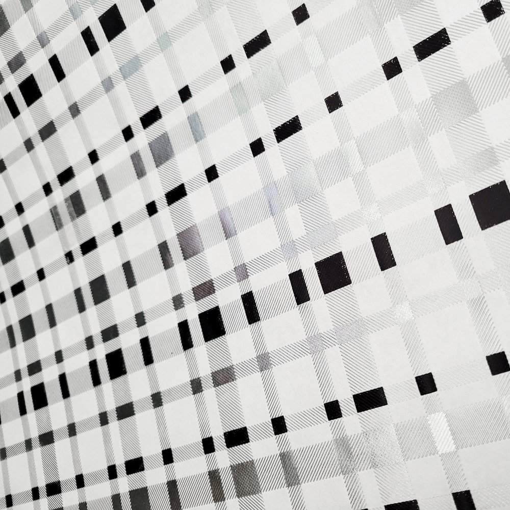 Papier biały kratka do prezentów 57cmx20m 20m201