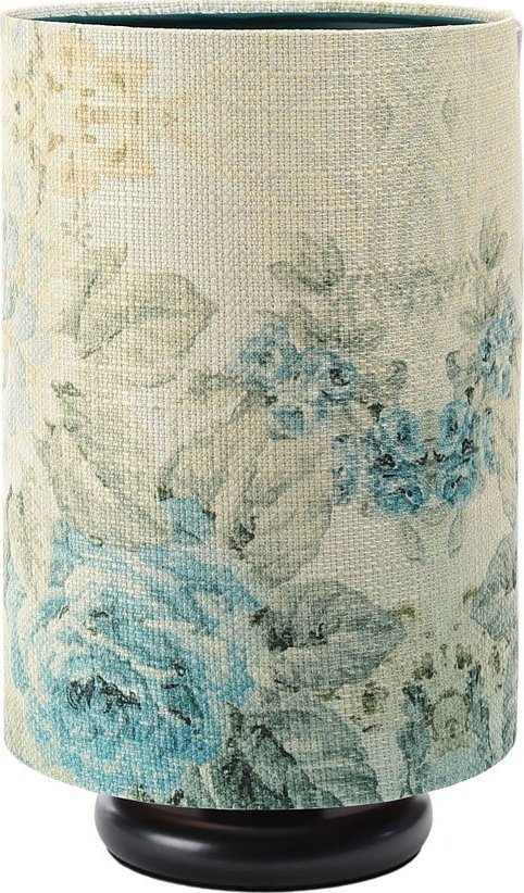 Lampa stołowa Lumes Czarna lampka stołowa z motywem kwiatów - S372-Aisha