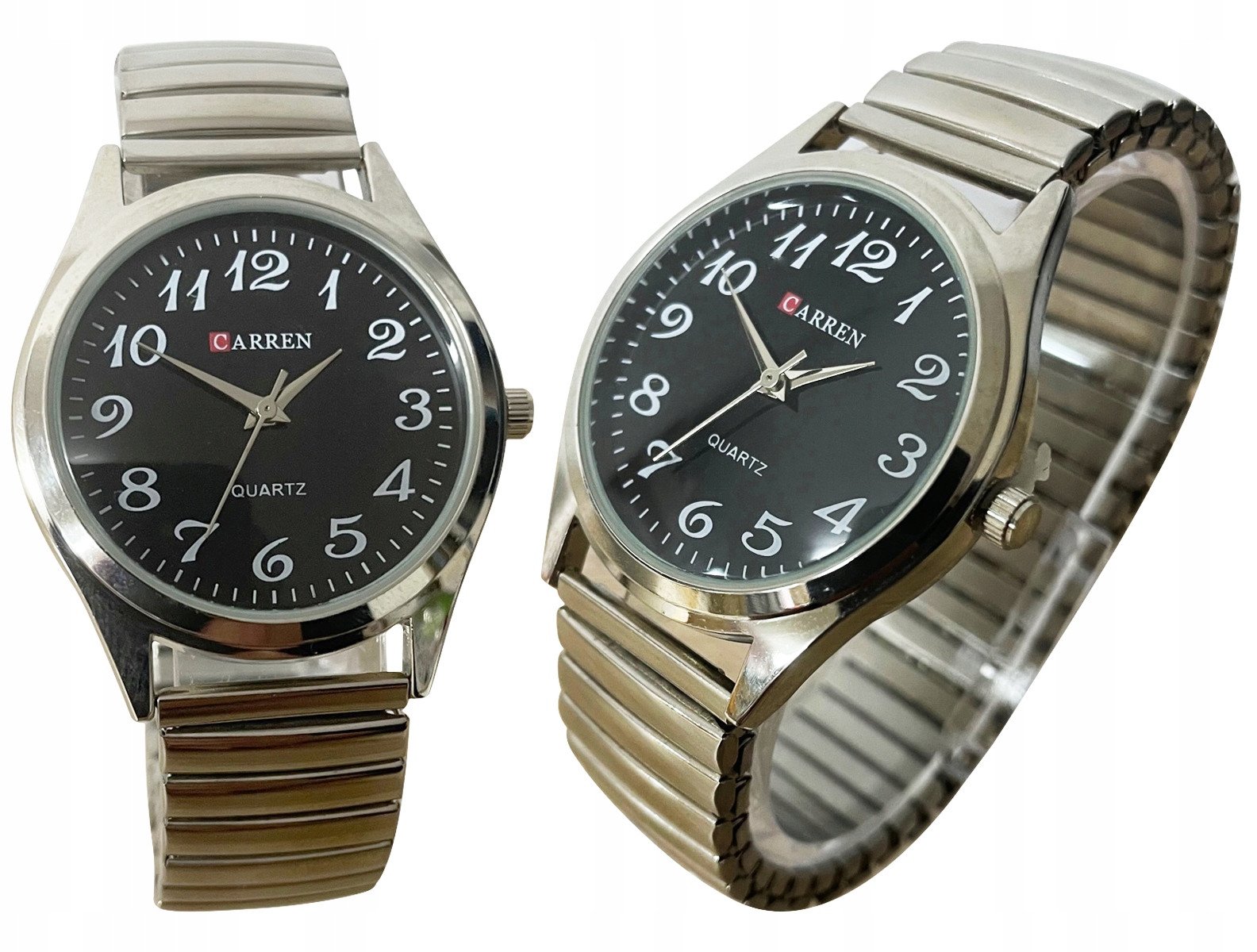 ZEGAREK DAMSKI MĘSKI WYGODNY NA GUMCE BRANSOLETA Czytelny dla SENIORÓW