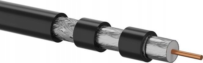 Kabel Alantec Przewód koncentryczny zewnętrzny żelowany trishield RG6 75 Om, 1.02/4.55/6.86 PE Fca 500m RGTec (KRT102A0PE500)