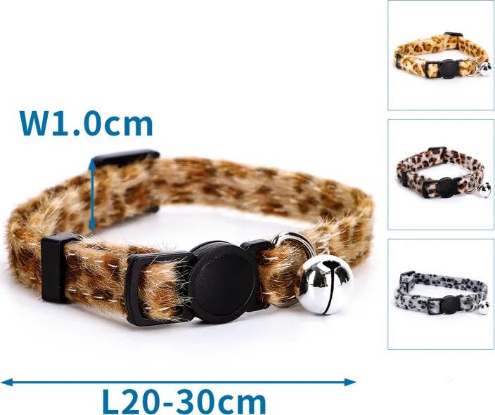 Nobleza CAT COLLAR W1.0*L20-30CM LEOPARD CAT COLLAR W1.0*L20-30CM LEOPARD