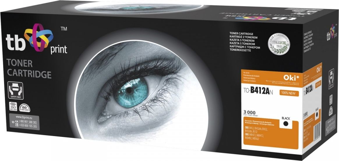 Toner TB Print TO-B412AN Black Zamiennik 45807102 (TO-B412AN)