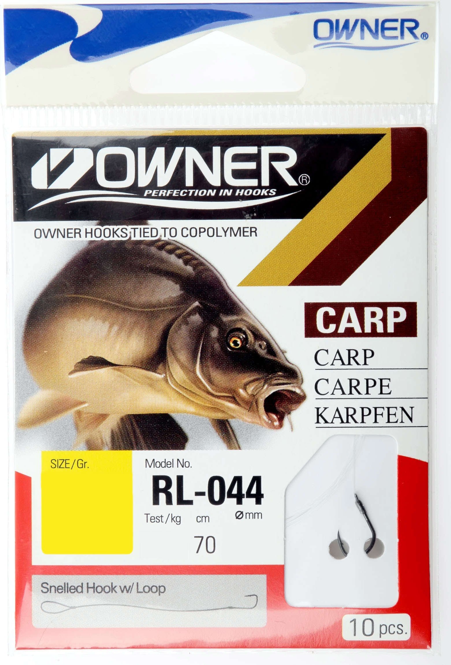 Owner Haczyki Owner Iseama czarny nr 8 z przyponem 0,18 mm 8